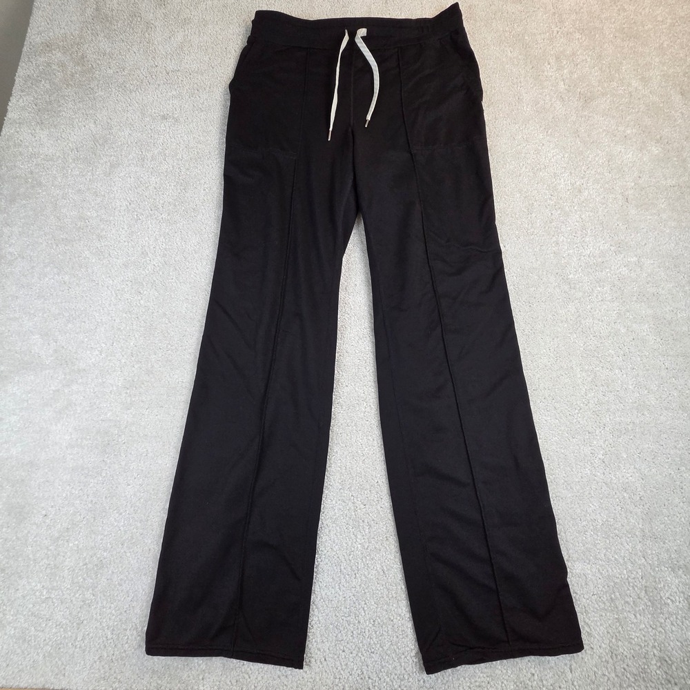 Vuori Halo Wide Leg Flare Pants Women Medium Black DreamKnit VW425 Athleisure